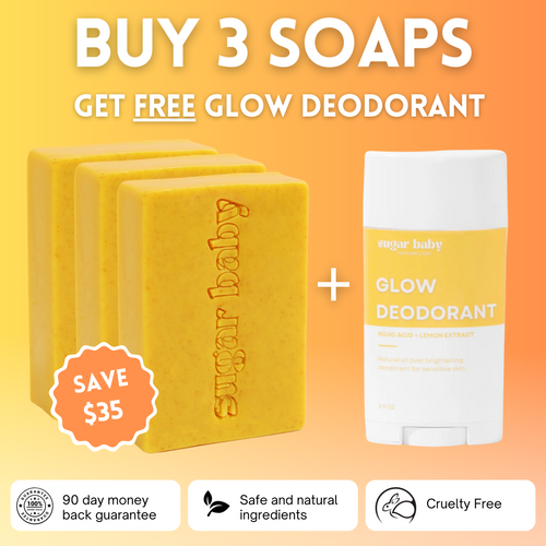 Brightening Lemon Turmeric & Kojic Acid Soap (Buy 3 Soap Get FREE Glow Deo)